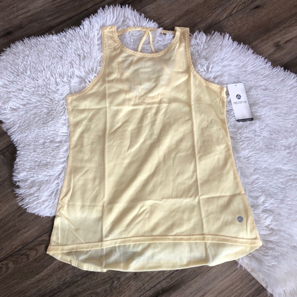 NWT Apana Yoga Tank Top XS Limoncello Color